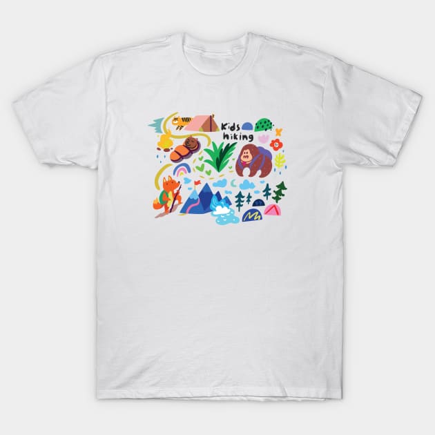 Kids Hiking T-Shirt by PenguinHouse